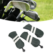 Dark Green PU Driver Headcover for Golf Clubs, Dustproof & Rotatable Tag