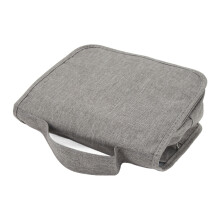 Large Grey Foldable Travel Toiletry Bag - Waterproof & High Capacity