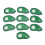 10pcs PU Green Four-Leaf Clover Head Covers 2