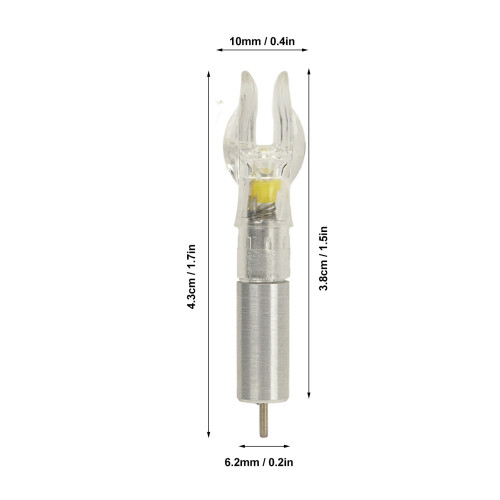 5PCS LED Lighted Nocks 6.2mm ID 4.3cm,25mAh Yellow 1