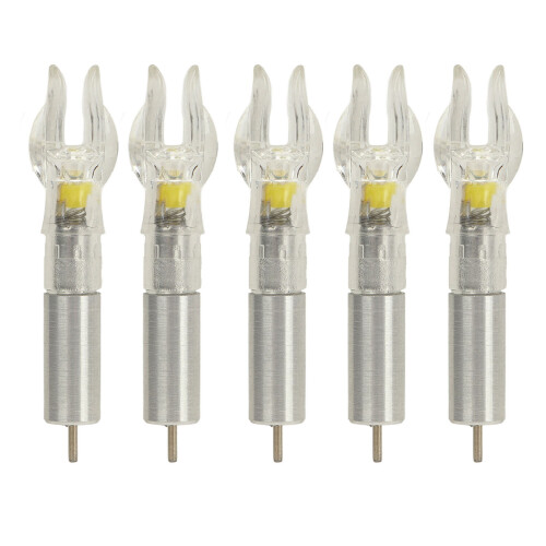 5PCS LED Lighted Nocks 6.2mm ID 4.3cm,25mAh Yellow 2