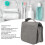 Grey Folding Travel Toiletry Bag, Large Capacity 4
