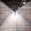 2Pcs Solar Motion Light 4Sided 18650 800mAh Black 7