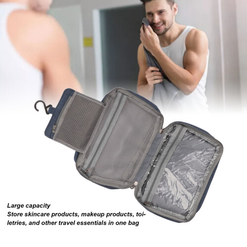 Dark Blue Travel Hanging Toiletry Bag 6.3oz 2