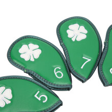 PU Golf Iron Covers 10 Pack Clover Pattern