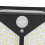 2Pcs Solar Motion Light 4Sided 18650 800mAh Black 8