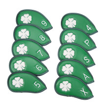 Delicate PU Iron Covers 4 Leaf Clover 10 Pack
