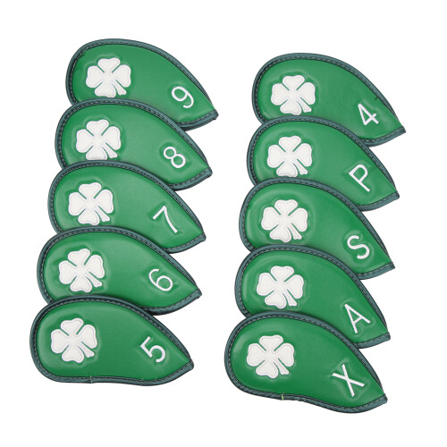 Delicate PU Iron Covers 4 Leaf Clover 10 Pack