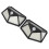 2Pcs Solar Motion Light 4Sided 18650 800mAh Black 14