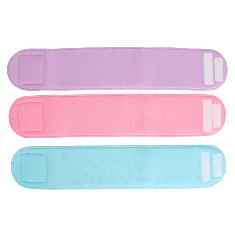 Pink/Blue/Purple 3Pcs Anti Aging Gel Neck Wrap, Cotton, Washable, 48Cm
