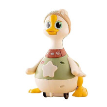 (A Mother Goose) Baby Toy Swing Duck Toy Cartoon Press Vehicles Glide Animal Inertia Pull Back Cars Early Education Toys for Toddlers
