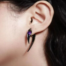 (black) Spiked Dragon Claw Earrings Punk Exaggerated Gothic Dark Style Earrings 2025 New 925 Silver Studs
