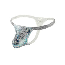 (Light Blue,L)Men Jockstrap Underwear Bulge Pouch Briefs Thongs G-strings T-back Panties