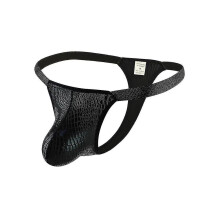 (Black,XL)Men Jockstrap Underwear Bulge Pouch Briefs Thongs G-strings T-back Panties