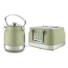 Swan Retro Revive Green Traditional Kettle & 4 Slot Toaster Set