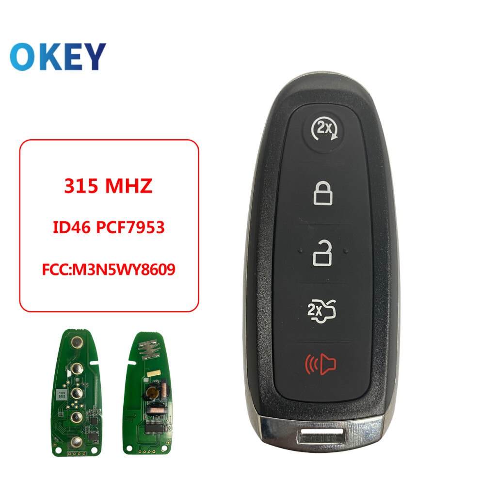 Remote Control Smart Car Key For Ford Explorer Edge Flex C-Max Taurus 2011 2012 2013 2014 2015 Id46 M3n5wy8609 315/433Mhz 6935161696653