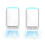 (EU Plug 2PCS) Quiet Plug-in Air Purifier for Home Negative Ionizer Technology for Bedroom Pet Kitchen Office 1