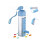 (Blue)Myvita 7-Day Water Bottle Organizer,Water Bottles with Pill Storage,Pill Tracker 1