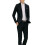 (Black,XL)Mens Formal Suit Blazer Jacket + Trousers Sets 1
