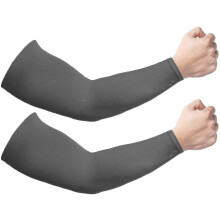 (Deep-grey)2 Pairs Sun Uv Cooling Arm Sleeves For Men Women, Upf 50