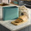 Cooks Professional Cooks Professional Bread Bin, Linen Bag and Bamboo Board Set | Teal 2