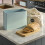 Cooks Professional Cooks Professional Bread Bin, Linen Bag and Bamboo Board Set | Blue 2