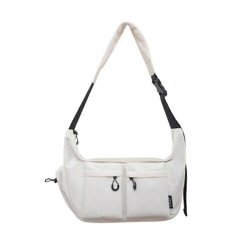 (White) Dallaswind Large Capacity Messenger Bag, multi-pocket, Large capacity,waterproof