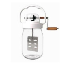 (1500ML, Upgraded  Style) 1500ML Butter Churner Clear Glass Silic Home Butter Maker