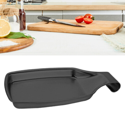 304 Stainless Square Spoon Rest, Black, 7.7 oz 2