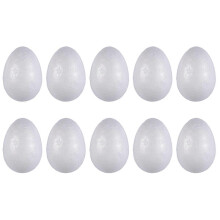 10 œufs, 6 cm, œufs de Pâques blancs, œufs décoratifs à peindre ou à coller