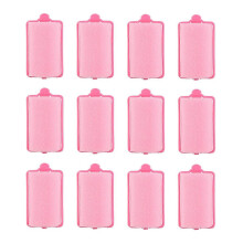 12 rouleaux en mousse souple rose foncé pour coiffures, bigoudis, outils de coiffure