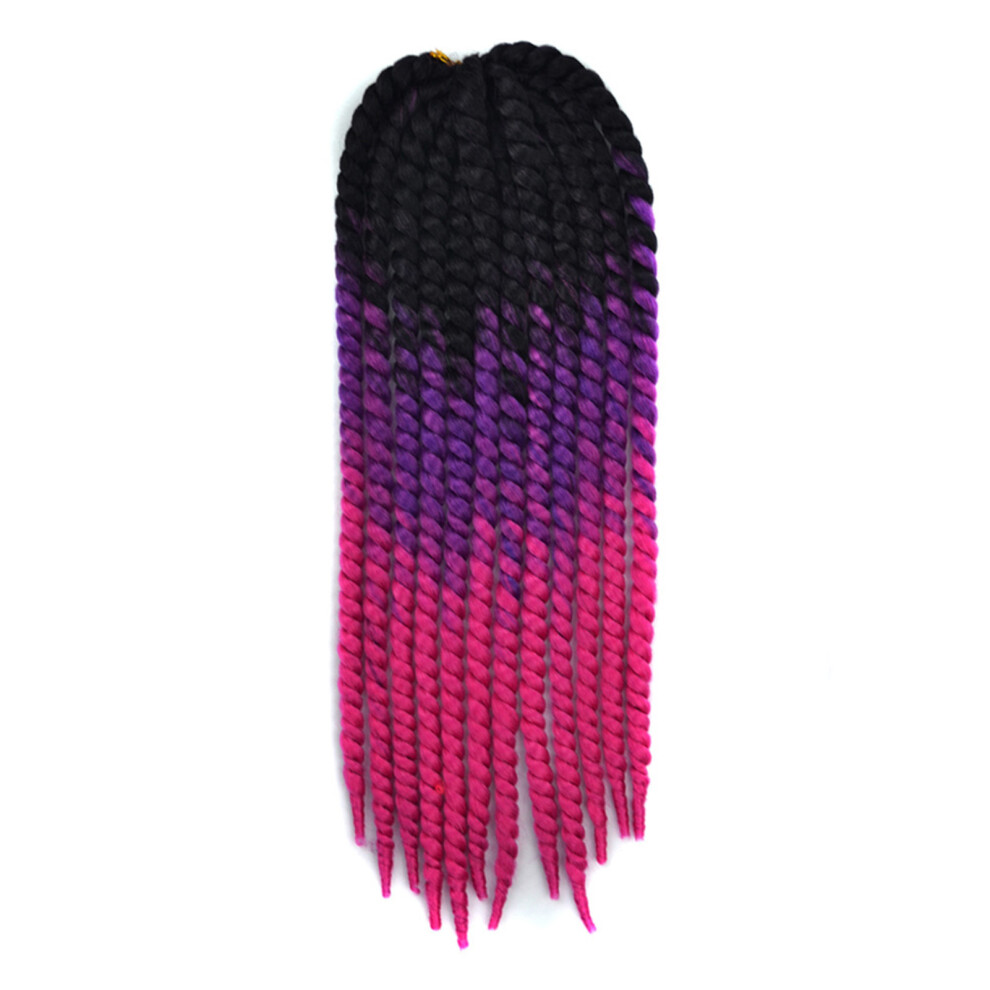 Bright-Home (9) 22 Inch Color Gradient Braiding Synthetic Hair Braids Ombre Wig Fashion Twist Universal