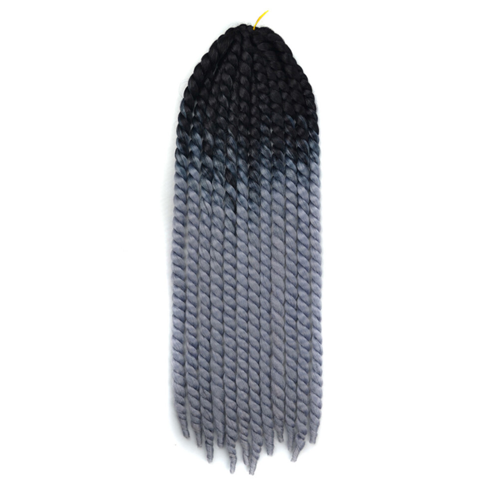Bright-Home (4) 22 Inch Color Gradient Braiding Synthetic Hair Braids Ombre Wig Fashion Twist Universal