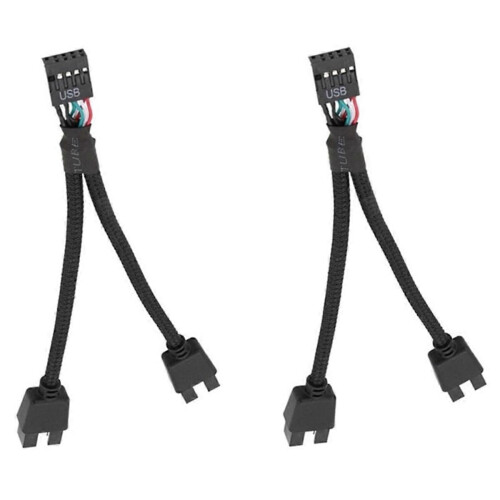 2 câbles extension USB 2.0 9 broches en Y