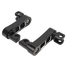 Motorcycle Foot Peg Mount 360 Rotating Rugged Extension for Touring White