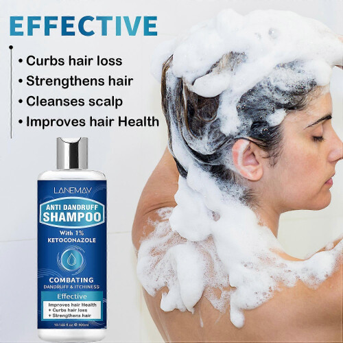 (5PCS)1-5x Anti-Dandruff Shampoo with 1% Ketoconazole, Fresh Scent,300ml 1