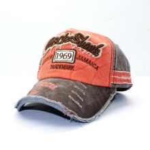 (One Size) European and American new 1969 old adult baseball cap men\'s and women\'s sun hat broken edge grinding couple sun visor