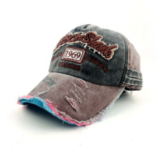 (One Size) European and American new 1969 old adult baseball cap men\'s and women\'s sun hat broken edge grinding couple sun visor