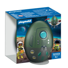 Playmobil 72103 2-in-1 Ei Raumfahrt, Der Weltraum, 39 Teile, Ostergeschenk, ab 4 Jahren