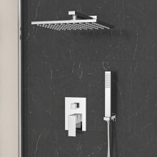 Nes Home Chrome Conceal Shower Mixer with Diverter Hand Held Shower Head Set