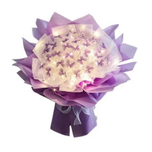 (33pcs, Crystal Blue) Romantic Eternal Rose Lifelike Immortal Preserved Rose Flower Decorations Gift