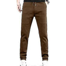 (M,Brown)Mencomfy Multipants - High Stretch Multi-Pocket Durable Cargo Pants Lightweight