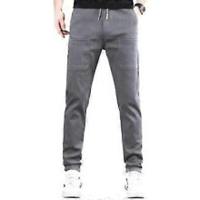 (3XL,Light Grey)Mencomfy Multipants - High Stretch Multi-Pocket Durable Cargo Pants Lightweight