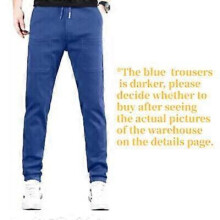 (L,Blue)Mencomfy Multipants - High Stretch Multi-Pocket Durable Cargo Pants Lightweight