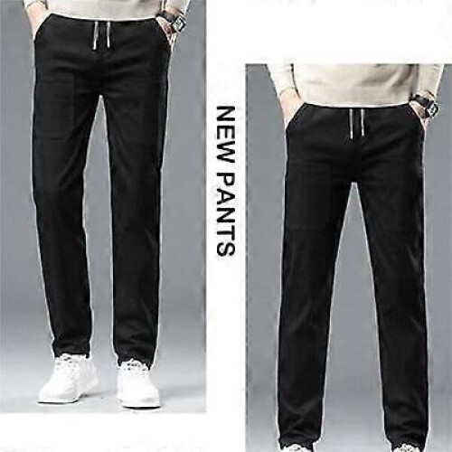 (4XL,Black)Mencomfy Multipants - High Stretch Multi-Pocket Durable Cargo Pants Lightweight 1