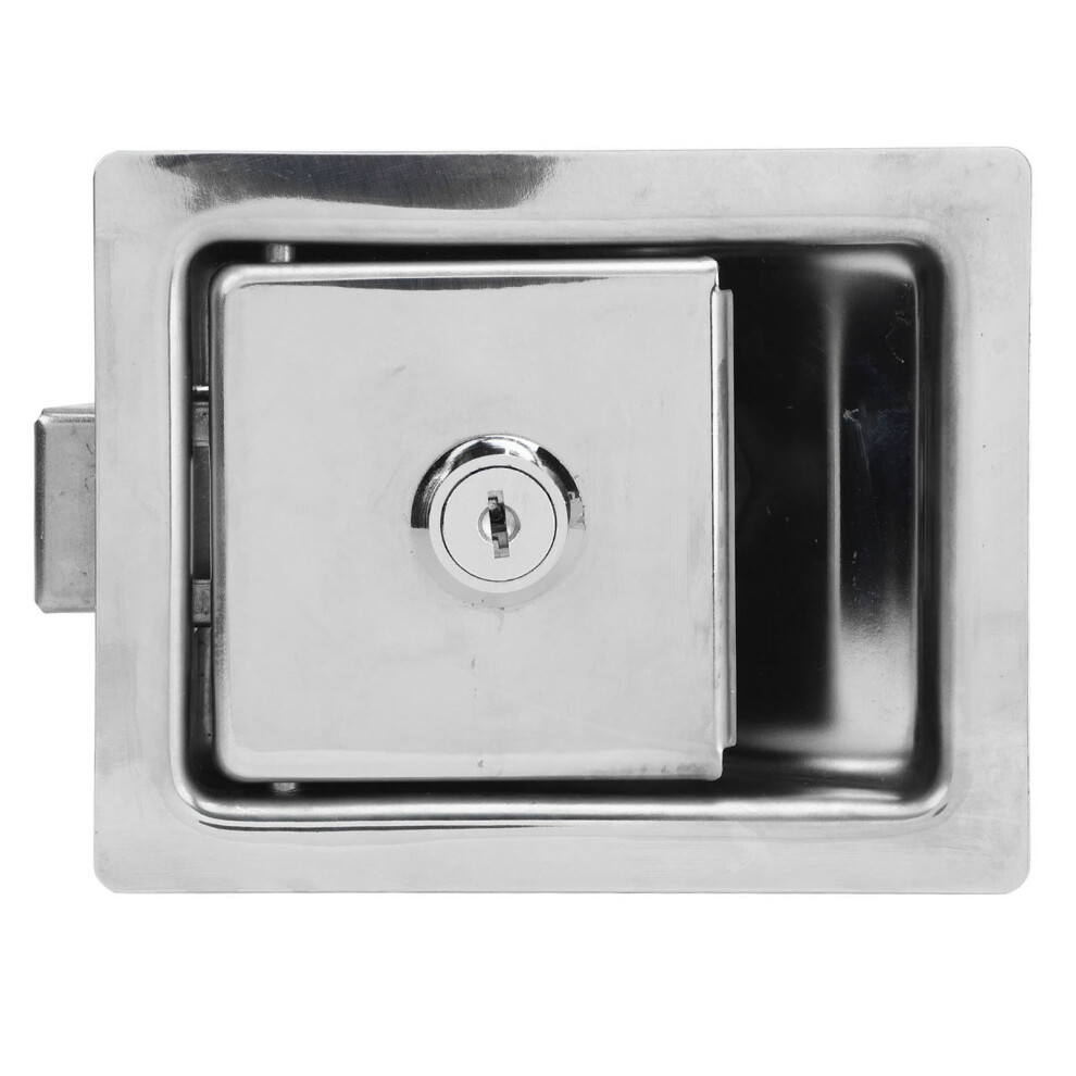 Stainless Steel Toolbox Latch Flush Mount Paddle Lock For Rvs & Trucks 2 Keys 5011376243033
