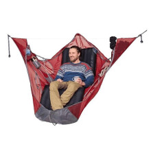 (Red) Portable Flat Sleep Hammock Foldable Outdoor Tear Resistance Tent for Hiking Camping Traveling