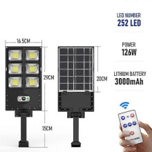 (4 Grids, Light bowl model) Sakerplus Solar Street Lights, Solar Lights Outdoor Waterproof
