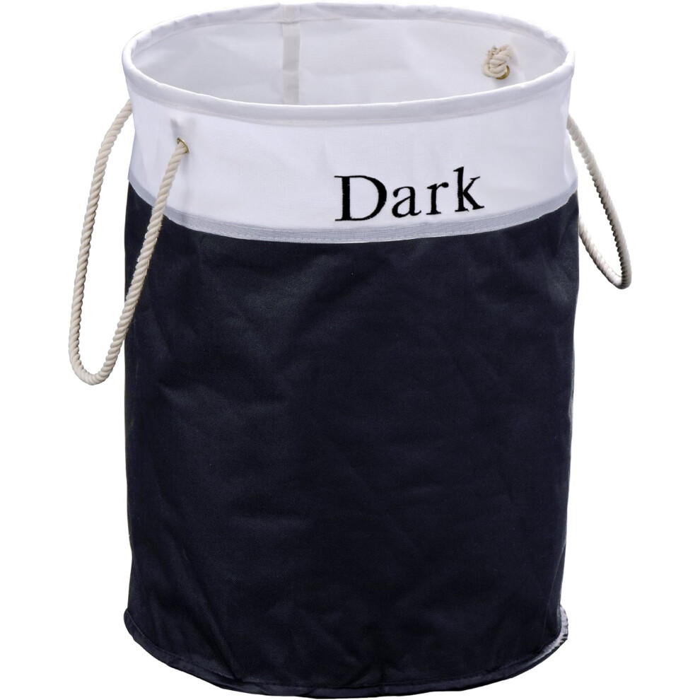 Premier Housewares Collapsible Laundry Bag With Handles Black/White