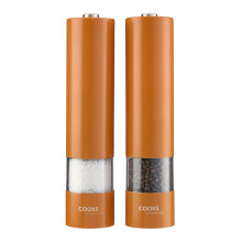Cooks Professional Electric Salt and Pepper Mill Set | Orange